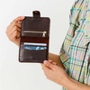 image:imagePortland Leather Goods Womens Bifold Wallet  Slim Design with Secure Snap 8 Card Slots amp Interior Zipper Pocket  HoneyColdbrew