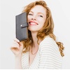image:imagePortland Leather Goods Womens Bifold Wallet  Slim Design with Secure Snap 8 Card Slots amp Interior Zipper Pocket  HoneyL Grizzly