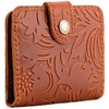 image:imagePortland Leather Goods Womens Bifold Wallet  Slim Design with Secure Snap 8 Card Slots amp Interior Zipper Pocket  HoneyMeadow