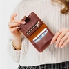 image:imagePortland Leather Goods Womens Bifold Wallet  Slim Design with Secure Snap 8 Card Slots amp Interior Zipper Pocket  HoneyNutmeg