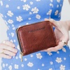image:imagePortland Leather Goods Womens Small Zip Wallet  Expandable Design with Zipper Closure 4 Card Slots 2 Cash Slots amp Zippered Coin Pocket  Handmade from the Finest FullGrain Hides  ColdbrewNutmeg