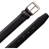 image:imagePortland Leather Womens Legacy Leather Belt  Full Grain Leather  Antique Brass Buckle  FeatherEdge FinishBlack