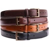 image:imagePortland Leather Womens Legacy Leather Belt  Full Grain Leather  Antique Brass Buckle  FeatherEdge FinishPecan