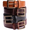 image:imagePortland Leather Womens Legacy Leather Belt  Full Grain Leather  Antique Brass Buckle  FeatherEdge FinishPecan