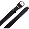 image:imagePortland Leather Womens Slim Double Stitch Leather Belt  Solid Brass Buckle  1 WideBlack