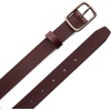 image:imagePortland Leather Womens Slim Double Stitch Leather Belt  Solid Brass Buckle  1 WidePecan