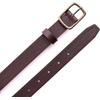 image:imagePortland Leather Womens Slim Double Stitch Leather Belt  Solid Brass Buckle  1 WideUmber