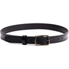 image:imagePortland Leather Womens Slim Double Stitch Leather Belt  Solid Brass Buckle  1 WideBlack