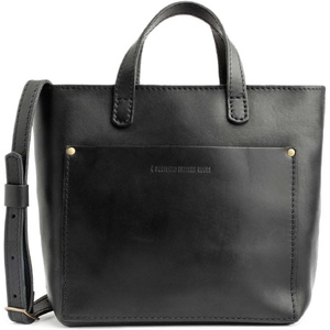 image:imagePortland Leather Goods Mini Crossbody Tote Bag for Women  Handmade from the Finest FullGrain Hides  Adjustable StrapBlack