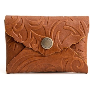 image:imagePortland Leather Goods Mini Daisy Wallet for Women  Handmade from the Finest FullGrain Hides  Features Envelope Design with Snap Closure  BacalarMeadow