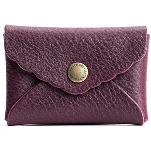 image:imagePortland Leather Goods Mini Daisy Wallet for Women  Handmade from the Finest FullGrain Hides  Features Envelope Design with Snap Closure  BacalarPlum