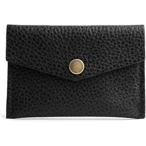 image:imagePortland Leather Goods Mini Envelope Wallet for Women  Handmade from the Finest FullGrain Hides  Features Two Interior Pockets with Secure Snap Closure  BacalarPebbled Black