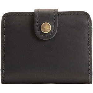 image:imagePortland Leather Goods Womens Bifold Wallet  Slim Design with Secure Snap 8 Card Slots amp Interior Zipper Pocket  HoneyBlack