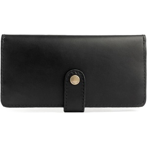 image:imagePortland Leather Goods Womens Bifold Wallet  Slim Design with Secure Snap 8 Card Slots amp Interior Zipper Pocket  HoneyL Black