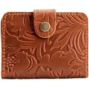 image:imagePortland Leather Goods Womens Bifold Wallet  Slim Design with Secure Snap 8 Card Slots amp Interior Zipper Pocket  HoneyMeadow