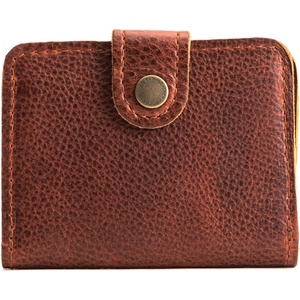 image:imagePortland Leather Goods Womens Bifold Wallet  Slim Design with Secure Snap 8 Card Slots amp Interior Zipper Pocket  HoneyNutmeg