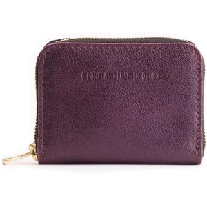 image:imagePortland Leather Goods Womens Small Zip Wallet  Expandable Design with Zipper Closure 4 Card Slots 2 Cash Slots amp Zippered Coin Pocket  Handmade from the Finest FullGrain Hides  ColdbrewPlum