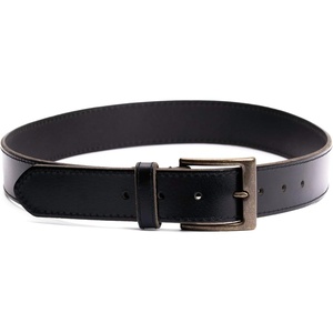 image:imagePortland Leather Mens Artisan Leather Belt  JavaPecanJet BlackAmber  1 Wide with Antiqued Brass BuckleJet Black
