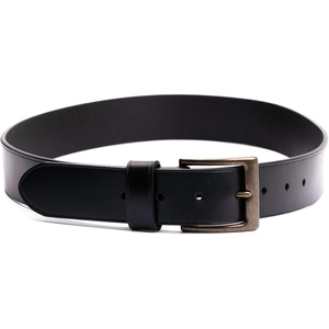 image:imagePortland Leather Mens True North Leather Belt  Smooth Durable Leather for Everyday Wear  1 Wide with Solid Brass BuckleJet Black