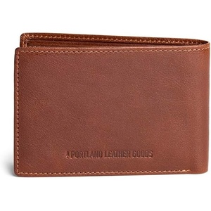 image:imagePortland Leather Ridgewell Bifold Wallet for Men  Handmade FullGrain Leather  Slim Design  RFID Blocking  3 Card Slots amp 2 Bill Compartments  Natural Suede Interior  BlackrockSaddlestone