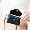 image:imagePortland Leather Goods Mini Daisy Wallet for Women  Snap Closure Pb BlackPebbled Black