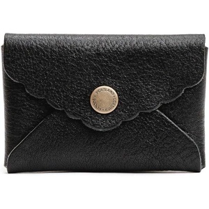 image:imagePortland Leather Goods Mini Daisy Wallet for Women  Snap Closure Pb BlackPebbled Black